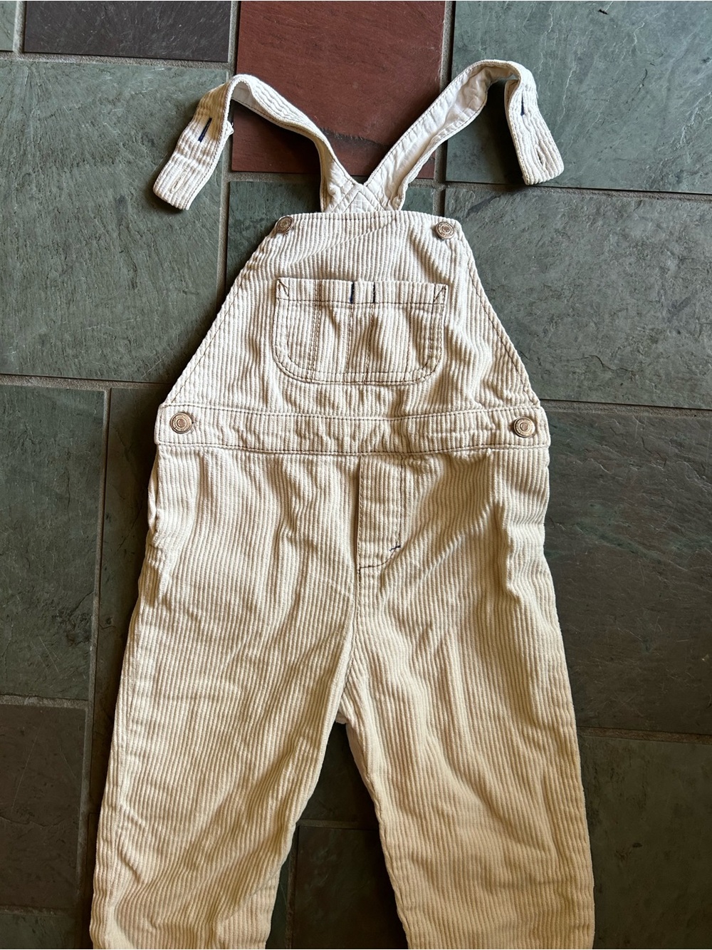 Zara Baby Cream Baby Corduroy Overalls